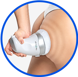 Ondas de microvibración Uso del masajeador Vibro Sculpt en glúteos para combatir celulitis y mejorar firmeza